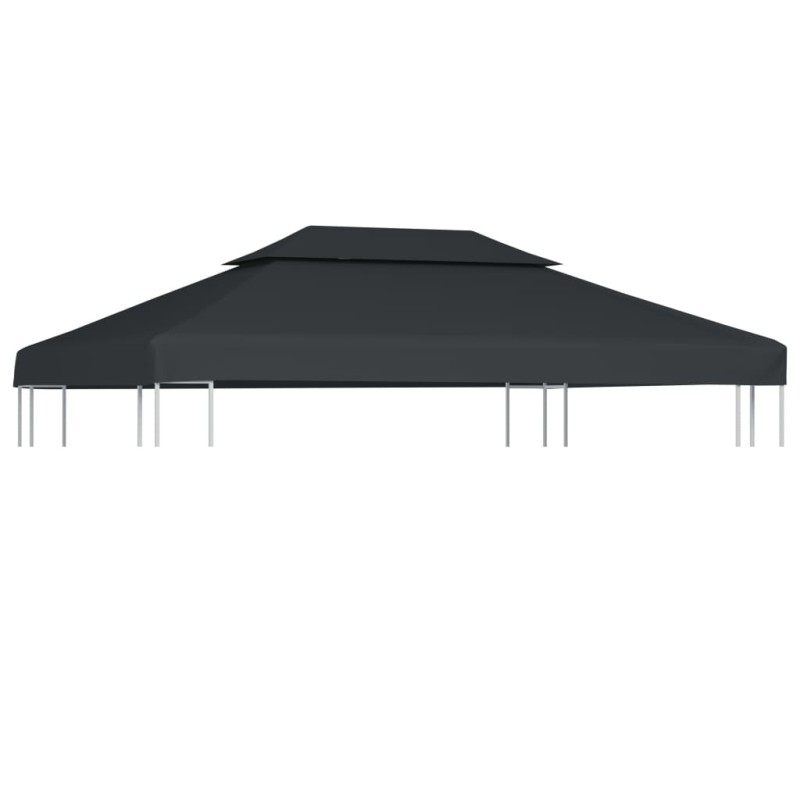 Pavillon-Dachplane mit Kaminabzug 310 g/m² 4x3 m Anthrazit Pavillon-Dachplane mit Kaminabzug 310 g/m² 4x3 m Anthrazit