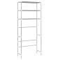 Waschmaschinen-Regal mit 3 Ablagen Silbern 69x28x169 cm Waschmaschinen-Regal mit 3 Ablagen Silbern 69x28x169 cm