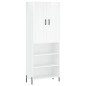 Highboard Hochglanz-Weiß 69,5x34x180 cm Holzwerkstoff Highboard Hochglanz-Weiß 69,5x34x180 cm Holzwerkstoff