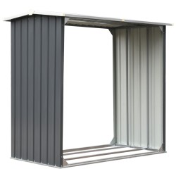 vidaXL Brennholzlager Verzinkter Stahl 172 x 91 x 154 cm Grau