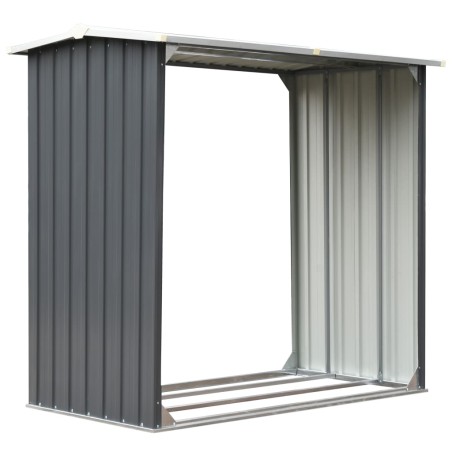 vidaXL Brennholzlager Verzinkter Stahl 172 x 91 x 154 cm Grau