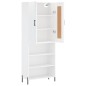 Highboard Hochglanz-Weiß 69,5x34x180 cm Holzwerkstoff Highboard Hochglanz-Weiß 69,5x34x180 cm Holzwerkstoff