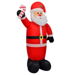 Aufblasbarer Weihnachtsmann mit LEDs 240 cm