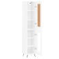 Highboard Hochglanz-Weiß 34,5x34x180 cm Holzwerkstoff Highboard Hochglanz-Weiß 34,5x34x180 cm Holzwerkstoff