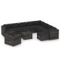12-tlg. Garten-Lounge-Set mit Kissen Grau Imprägniertes Holz 12-tlg. Garten-Lounge-Set mit Kissen Grau Imprägniertes Holz