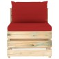 7-tlg. Garten-Lounge-Set mit Kissen Grün Imprägniertes Holz 7-tlg. Garten-Lounge-Set mit Kissen Grün Imprägniertes Holz