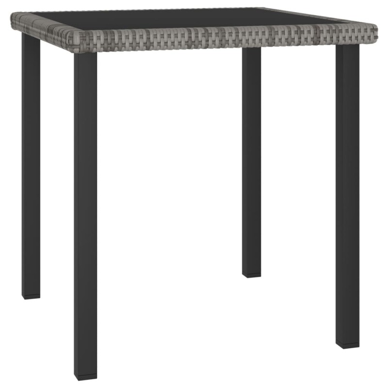 Garten-Esstisch Grau 70x70x73 cm Poly Rattan Garten-Esstisch Grau 70x70x73 cm Poly Rattan