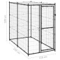 Outdoor-Hundezwinger Stahl mit Überdachung 110x220x180 cm Outdoor-Hundezwinger Stahl mit Überdachung 110x220x180 cm