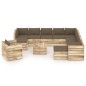 12-tlg. Garten-Lounge-Set mit Kissen Grün Imprägniertes Holz 12-tlg. Garten-Lounge-Set mit Kissen Grün Imprägniertes Holz