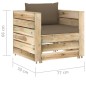 12-tlg. Garten-Lounge-Set mit Kissen Grün Imprägniertes Holz 12-tlg. Garten-Lounge-Set mit Kissen Grün Imprägniertes Holz