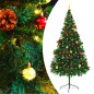 vidaXL Künstlicher Weihnachtsbaum mit Beleuchtung & Kugeln Grün 210 cm vidaXL Künstlicher Weihnachtsbaum mit Beleuchtung & Kugeln Grün 210 cm
