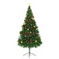 vidaXL Künstlicher Weihnachtsbaum mit Beleuchtung & Kugeln Grün 210 cm vidaXL Künstlicher Weihnachtsbaum mit Beleuchtung & Kugeln Grün 210 cm
