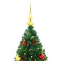 vidaXL Künstlicher Weihnachtsbaum mit Beleuchtung & Kugeln Grün 210 cm vidaXL Künstlicher Weihnachtsbaum mit Beleuchtung & Kugeln Grün 210 cm