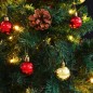vidaXL Künstlicher Weihnachtsbaum mit Beleuchtung & Kugeln Grün 210 cm vidaXL Künstlicher Weihnachtsbaum mit Beleuchtung & Kugeln Grün 210 cm
