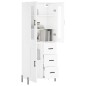 Highboard Weiß 69,5x34x180 cm Holzwerkstoff Highboard Weiß 69,5x34x180 cm Holzwerkstoff