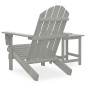 Adirondack-Gartenstuhl mit Tisch Massivholz Tanne Grau Adirondack-Gartenstuhl mit Tisch Massivholz Tanne Grau