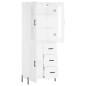 Highboard Weiß 69,5x34x180 cm Holzwerkstoff Highboard Weiß 69,5x34x180 cm Holzwerkstoff