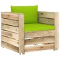 8-tlg. Garten-Lounge-Set mit Kissen Grün Imprägniertes Holz 8-tlg. Garten-Lounge-Set mit Kissen Grün Imprägniertes Holz