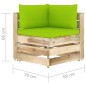 8-tlg. Garten-Lounge-Set mit Kissen Grün Imprägniertes Holz 8-tlg. Garten-Lounge-Set mit Kissen Grün Imprägniertes Holz