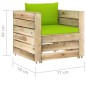 8-tlg. Garten-Lounge-Set mit Kissen Grün Imprägniertes Holz 8-tlg. Garten-Lounge-Set mit Kissen Grün Imprägniertes Holz