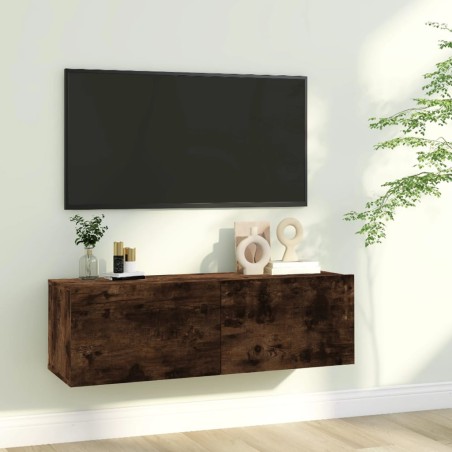 vidaXL TV-Wandschrank Räuchereiche 100x30x30 cm Holzwerkstoff
