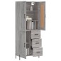 Highboard Grau Sonoma 69,5x34x180 cm Holzwerkstoff Highboard Grau Sonoma 69,5x34x180 cm Holzwerkstoff