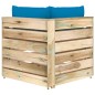 2-Sitzer Outdoor-Sofa mit Kissen Grün Imprägniertes Holz 2-Sitzer Outdoor-Sofa mit Kissen Grün Imprägniertes Holz