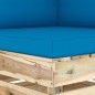 2-Sitzer Outdoor-Sofa mit Kissen Grün Imprägniertes Holz 2-Sitzer Outdoor-Sofa mit Kissen Grün Imprägniertes Holz