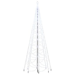 LED-Weihnachtsbaum mit Metallstange 1400 LEDs Kaltweiß 5 m