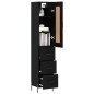 vidaXL Highboard Schwarz 34,5x34x180 cm Holzwerkstoff vidaXL Highboard Schwarz 34,5x34x180 cm Holzwerkstoff