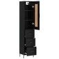 vidaXL Highboard Schwarz 34,5x34x180 cm Holzwerkstoff vidaXL Highboard Schwarz 34,5x34x180 cm Holzwerkstoff