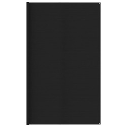 Zeltteppich 400x400 cm Schwarz HDPE