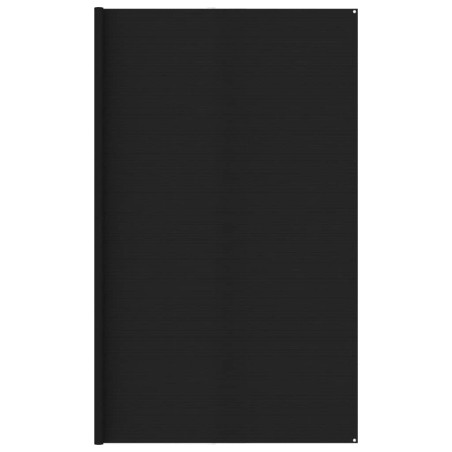 Zeltteppich 400x400 cm Schwarz HDPE