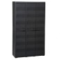 vidaXL Gartenschrank mit 4 Regalen Schwarz vidaXL Gartenschrank mit 4 Regalen Schwarz