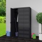 vidaXL Gartenschrank mit 4 Regalen Schwarz vidaXL Gartenschrank mit 4 Regalen Schwarz