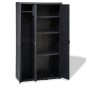 vidaXL Gartenschrank mit 4 Regalen Schwarz vidaXL Gartenschrank mit 4 Regalen Schwarz