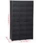 vidaXL Gartenschrank mit 4 Regalen Schwarz vidaXL Gartenschrank mit 4 Regalen Schwarz