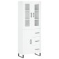 Highboard Hochglanz-Weiß 69,5x34x180 cm Holzwerkstoff Highboard Hochglanz-Weiß 69,5x34x180 cm Holzwerkstoff