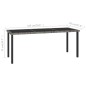 vidaXL Garten-Esstisch Grau 180x70x73 cm Poly Rattan vidaXL Garten-Esstisch Grau 180x70x73 cm Poly Rattan