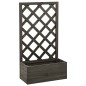 Garten-Spalier mit Blumenkasten Grau 50x25x90 cm Tannenholz Garten-Spalier mit Blumenkasten Grau 50x25x90 cm Tannenholz