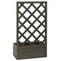 Garten-Spalier mit Blumenkasten Grau 50x25x90 cm Tannenholz Garten-Spalier mit Blumenkasten Grau 50x25x90 cm Tannenholz