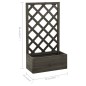 Garten-Spalier mit Blumenkasten Grau 50x25x90 cm Tannenholz Garten-Spalier mit Blumenkasten Grau 50x25x90 cm Tannenholz