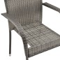 Gartenstühle Stapelbar 6 Stk. Grau Poly Rattan Gartenstühle Stapelbar 6 Stk. Grau Poly Rattan