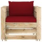 2-tlg. Garten-Lounge-Set mit Kissen Grün Imprägniertes Holz 2-tlg. Garten-Lounge-Set mit Kissen Grün Imprägniertes Holz