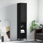 Highboard Schwarz 34,5x34x180 cm Holzwerkstoff Highboard Schwarz 34,5x34x180 cm Holzwerkstoff
