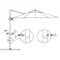 Ampelschirm mit Stahlmast Anthrazit 250 x 250 cm Ampelschirm mit Stahlmast Anthrazit 250 x 250 cm
