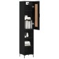 Highboard Schwarz 34,5x34x180 cm Holzwerkstoff Highboard Schwarz 34,5x34x180 cm Holzwerkstoff