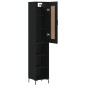 Highboard Schwarz 34,5x34x180 cm Holzwerkstoff Highboard Schwarz 34,5x34x180 cm Holzwerkstoff