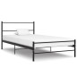 Bettgestell Schwarz Metall 90×200 cm Bettgestell Schwarz Metall 90×200 cm