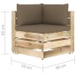 4-Sitzer Outdoor-Sofa mit Kissen Grün Imprägniertes Holz 4-Sitzer Outdoor-Sofa mit Kissen Grün Imprägniertes Holz